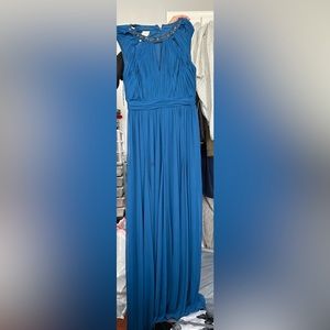 Blue floor length dress